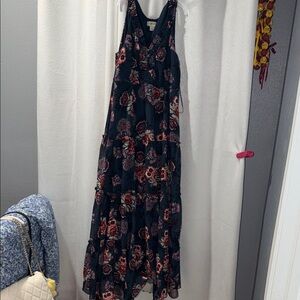 Style & Co. Navy Floral Maxi Dress